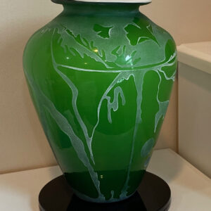 Green Abstract Vase by Tara Van Meter